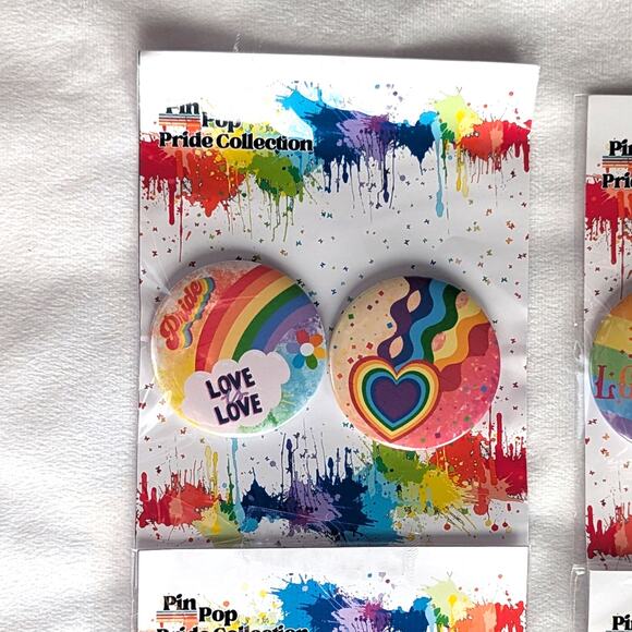 LGTBQ+ Pride Custom Pinback Buttons Collectibles 2.25 inch Graphic Gift Ideas - Picture 2 of 5